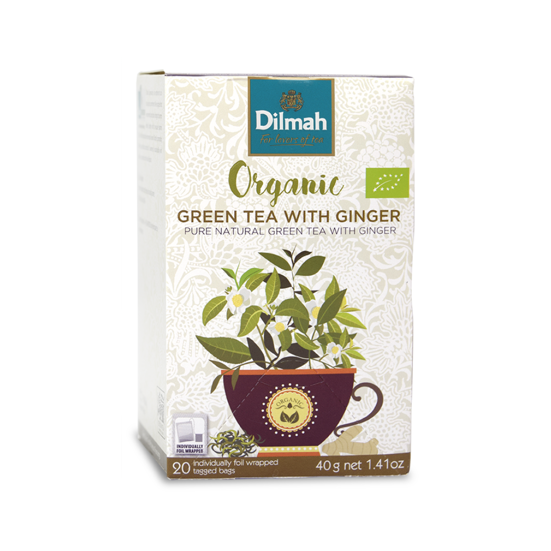 Dilmah Organic Ingefära Grönt Te 20 påsar