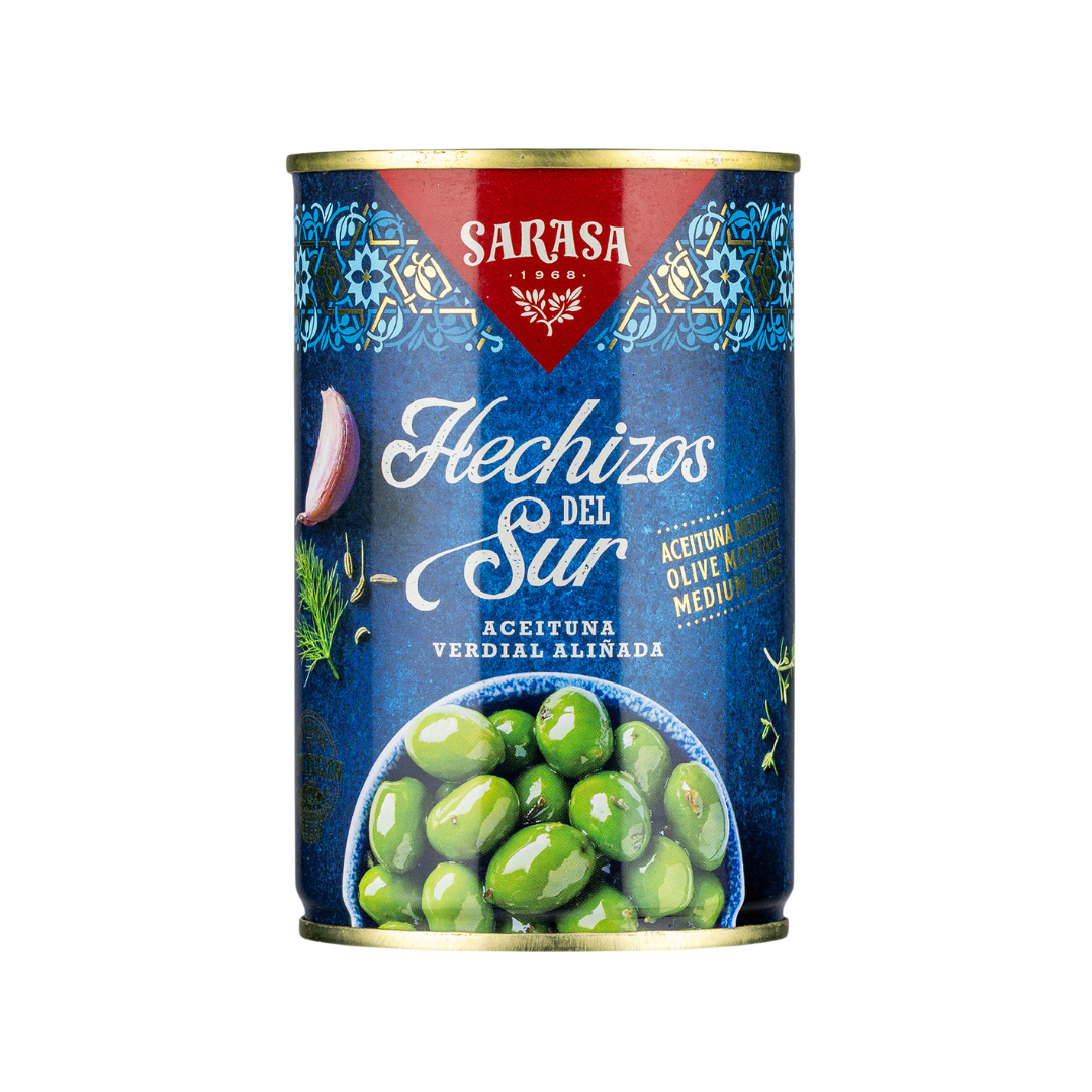 Sarasa Hechizos del Sur green olives with pit 300g