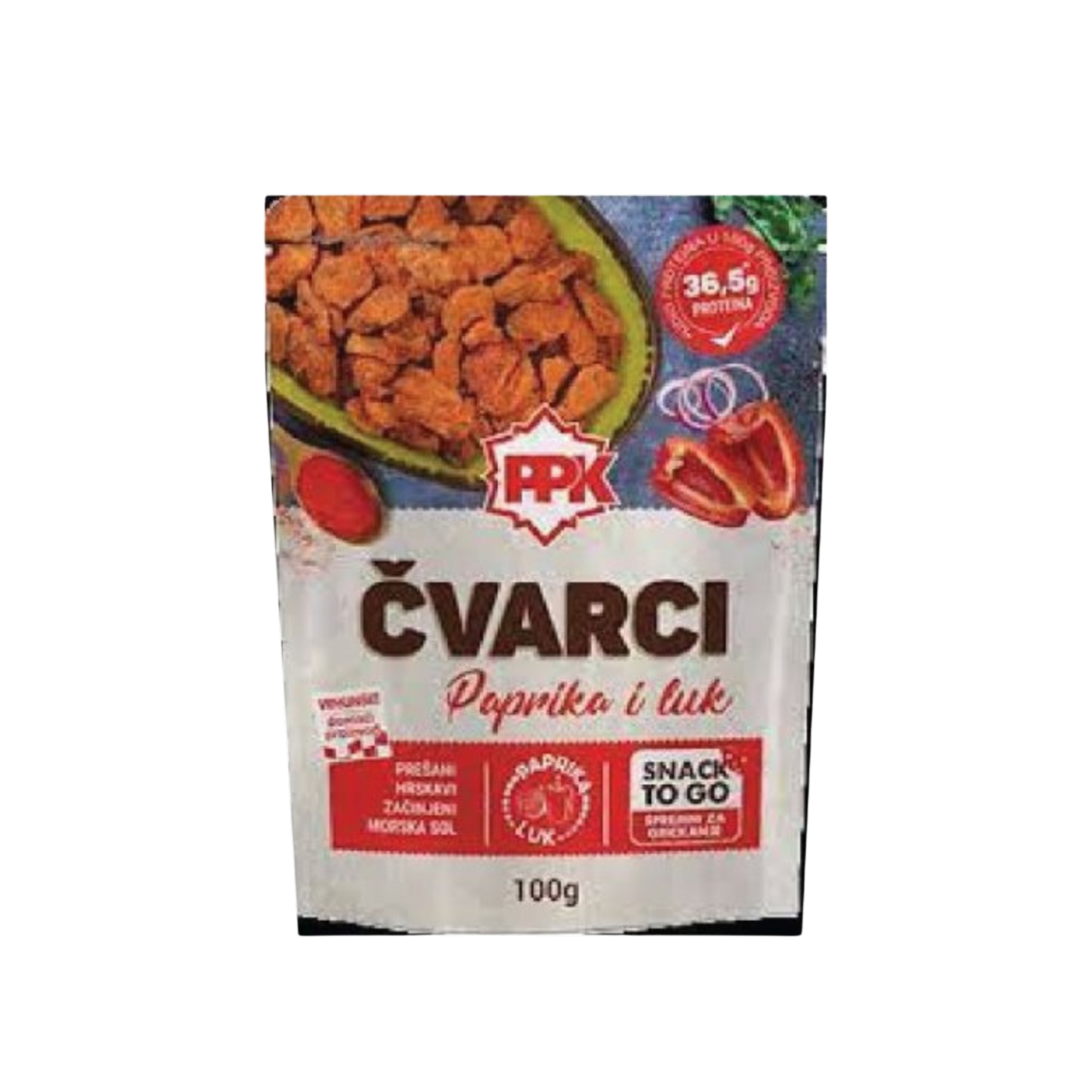Fläsksvålar med Paprika & Lök (Čvarci)