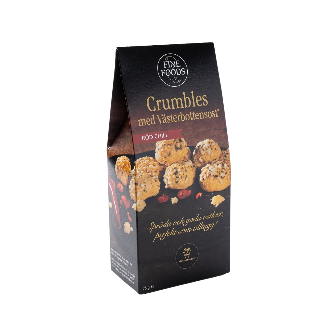 Västerbottenost Crumbles Chili 75 g – Fine Foods