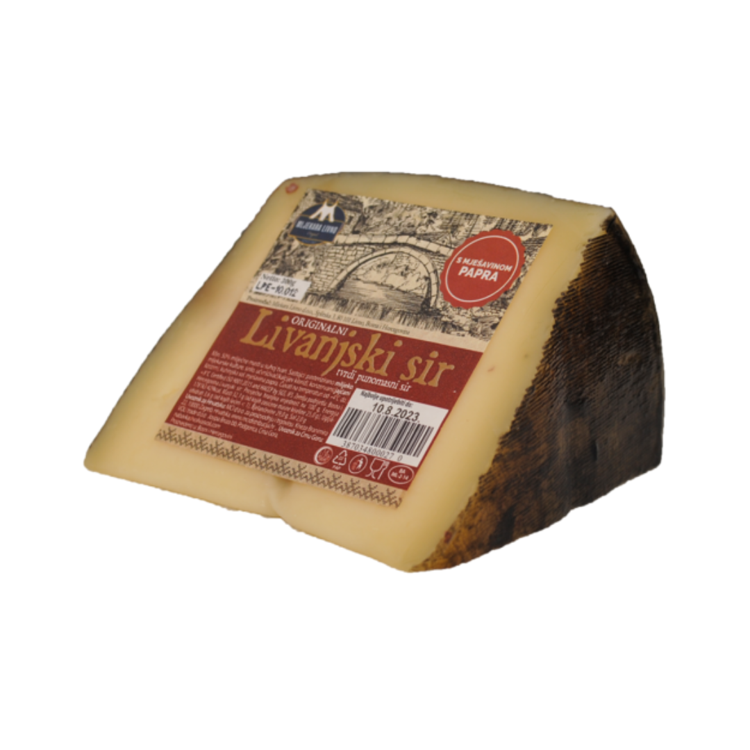 Livanjski ost med svartpeppar 300 g