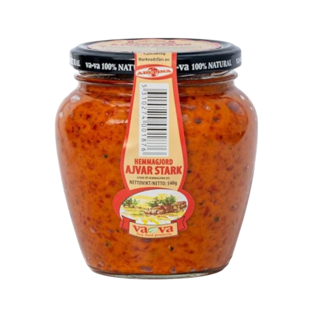 Hemgjord ajvar stark 540 g