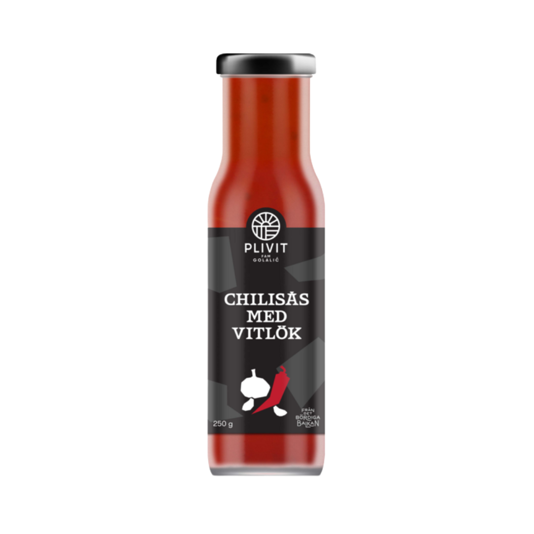 Chilisås med vitlök 250 ml – Plivit Trade
